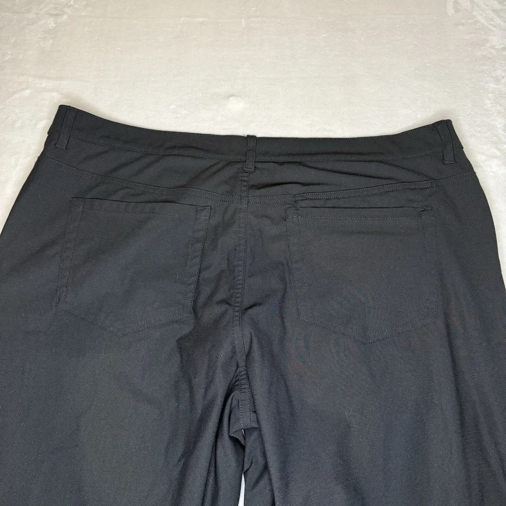 Hickey Freeman Men's Pants 38x32 Black‎ Dress Slacks Golf Performance Flat Front